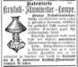 Patentierte Kystall Illuminator Lampe 1883